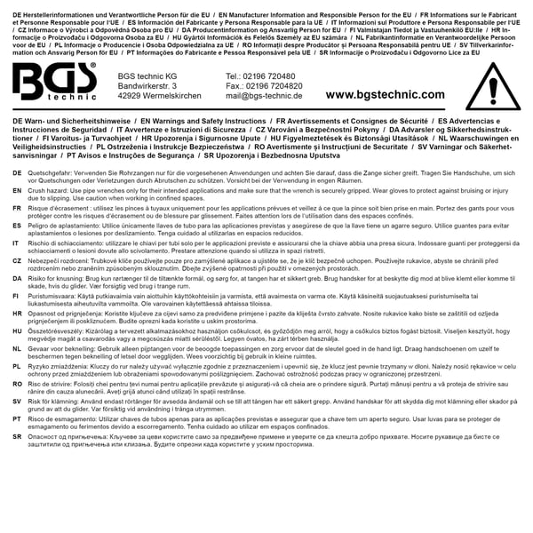 BGS technic One-Hand Pipe Wrench