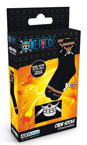 Miniatyrbillede 1 af 5: ABYstyle One Piece Unisex Crew sokker Sort 1 Par