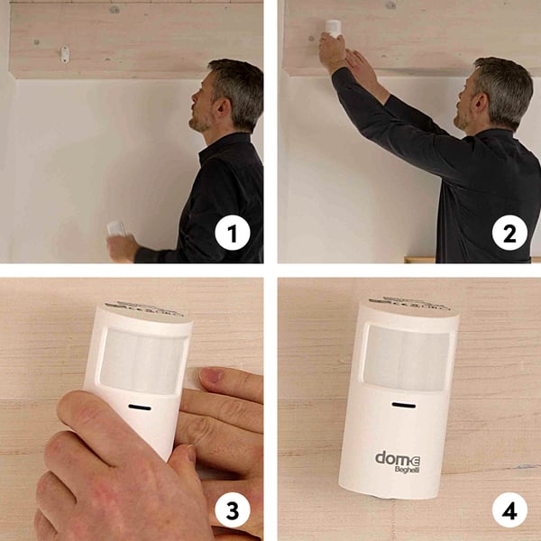 Beghelli 60051 bevægelsessensor Passiv infrarød (PIR) sensor Trådløs Væg Hvid