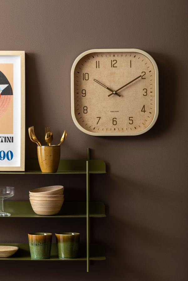 Miniatyrbild 3 av 3: Karlsson Elemental Cuadrado Analog klocka Torg Vit