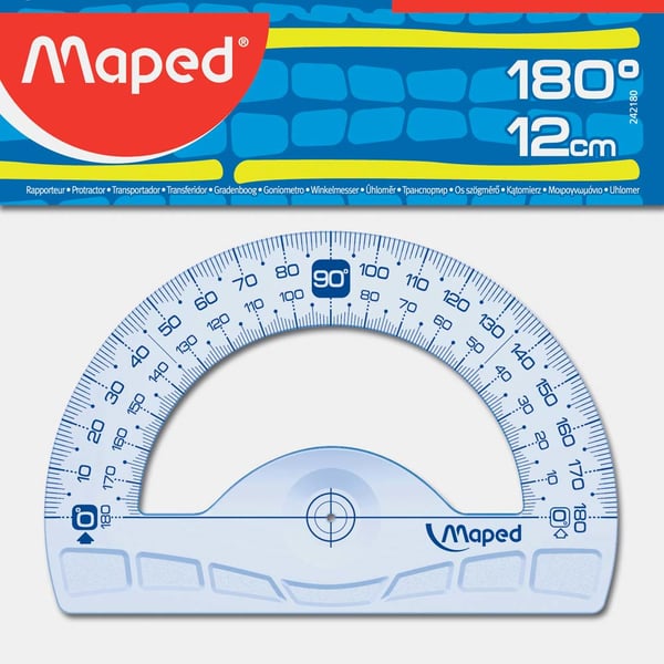 Maped 242180 vinkelmåler Plast Halvcirkel