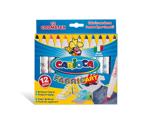 Miniatyrbild 1 av 2: Carioca Cromatex stiftpennor Extra Bred Multifärg 12 styck
