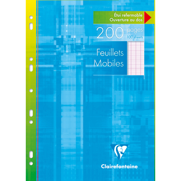 Clairefontaine 1751c blok og notesblok A4 100 ark Blå, Grøn