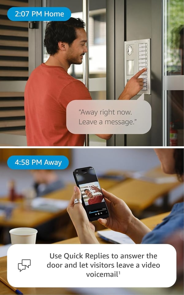 Miniatyrbillede 3 af 9: Amazon Ring Intercom Video video samtalesystem Hvid