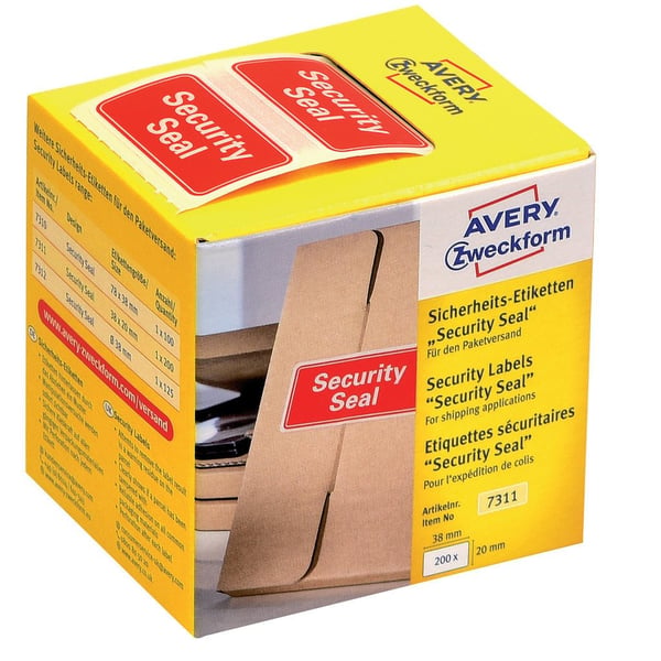 Avery 7311 tulostintarra Punainen Itse kiinnittyvä tulostintarra