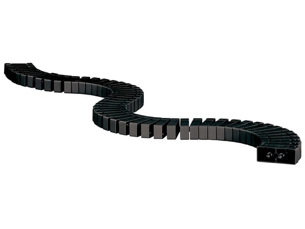 Miniatyrbillede 1 af 2: Bachmann 930.020 kabelorganisator Skrivebord Kabelæder Sort 1 stk