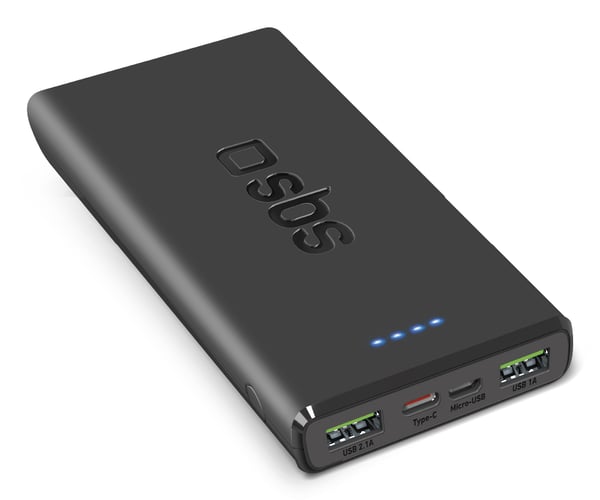 Miniatyrbild 1 av 6: SBS TTBB10000FASTPD2 basstationer 10000 mAh Svart