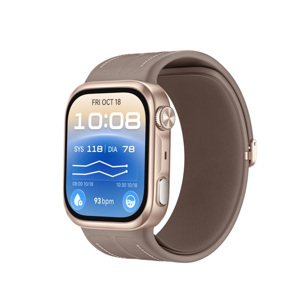 Miniatyrbillede 1 af 3: Huawei WATCH D3 4,88 cm (1.92") AMOLED Digital 408 x 480 pixel Berøringsskærm Guld GPS (satellit)