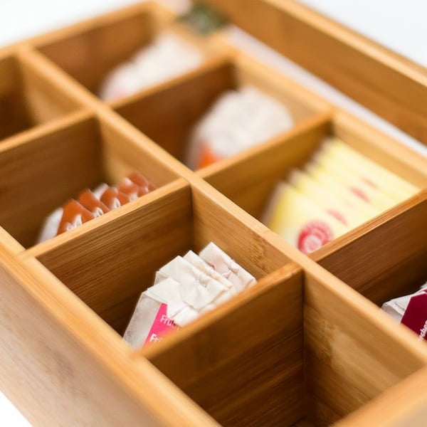 Miniatyrbillede 6 af 7: Relaxdays 10019145_408 te kasse Bamboo, Plast