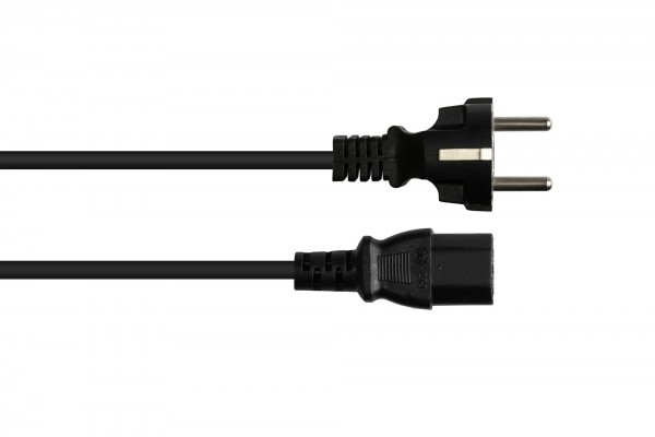 Alcasa P0030-S050 strömkablar Svart 5 m Strömkontakt typ E+F C13 coupler