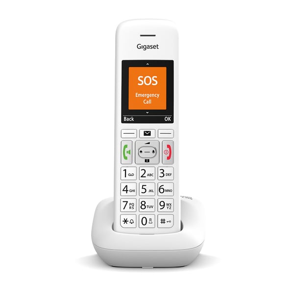 Pikkukuva 4 / 6: Gigaset E390 Analoginen/DECT-puhelin Soittajan tunnistus Valkoinen