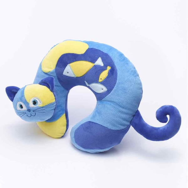 Travel Blue Kitty the Cat matkatyyny Sininen, Valkoinen, Keltainen