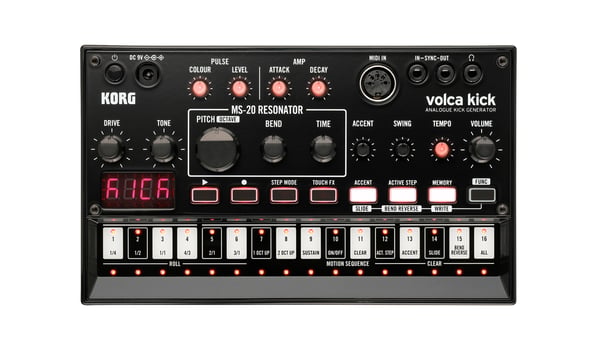 Pikkukuva 2 / 2: Korg Volca Kick Analoginen syntetisaattori Musta