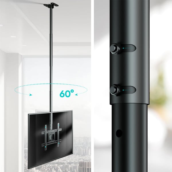 Miniatyrbillede 6 af 7: ONKRON N2L-B tv-beslag 2,03 m (80") Sort