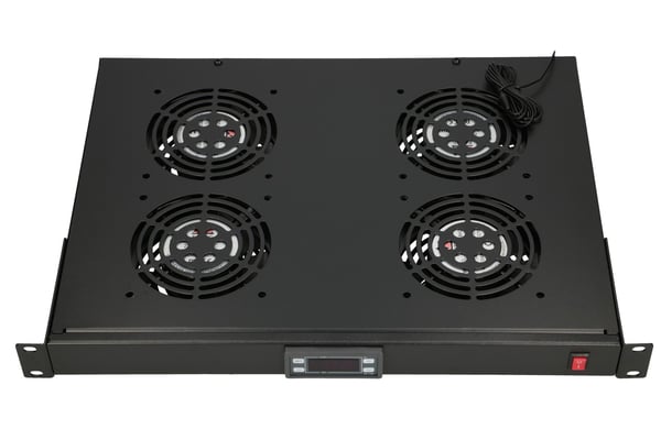 Extralink 19\" RACK MOUNT FAN PANEL (4 FANS) WITH THERMOSTAT Fläktpanel