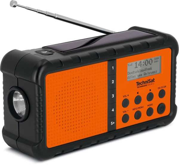 Pikkukuva 8 / 12: TechniSat TECHNIRADIO SOLAR 2 Kannettava Analoginen & digitaalinen Musta, Oranssi