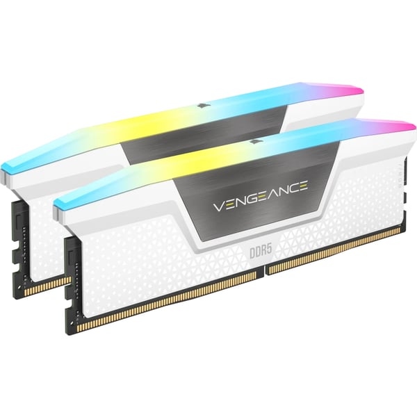 Corsair Vengeance RGB CMH64GX5M2B6000C30W muistimoduuli 64 GB 2 x 32 GB DDR5 288-pin DIMM Corsair Vengeance RGB CMH64GX5M2B6000C30W muistimoduuli 64 GB 2 x 32 GB DDR5 288-pin DIMM