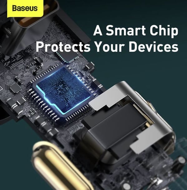 Baseus CCBT-D0G oplader til mobil enhed Universel Sort, Grå Vekselstrøm Indendørs