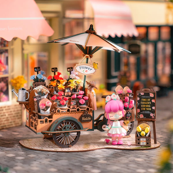 ROBOTIME Blossom Cart 3D puslespil 187 stk By