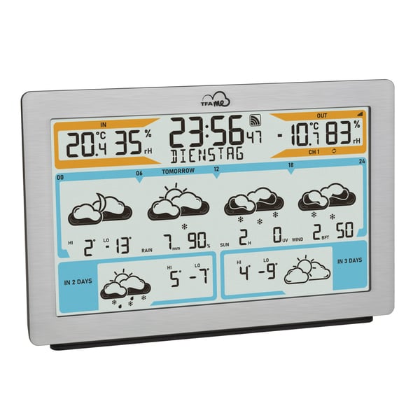 Miniatyrbillede 16 af 17: TFA-Dostmann TFA.me Sølv LCD Batteri Wi-Fi
