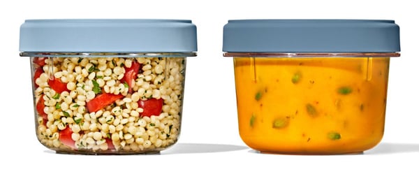 Miniatyrbillede 1 af 2: OXO OX11393400 enhed til madopbevaring Rund Container 0,55 L Blå, Transparent 2 stk