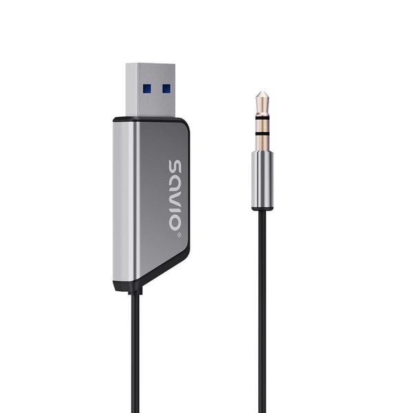 Savio TR-16 FM-sender 2400 - 2483,5 MHz Bluetooth Sort, Sølv