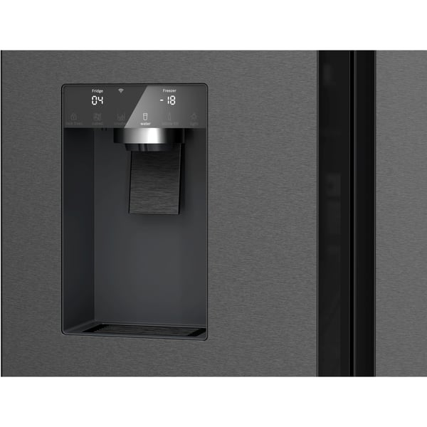 Bosch Serie 6 KFI96AXEA side-by-side køle-fryseskab Fritstående 574 L Sort, Rustfrit stål