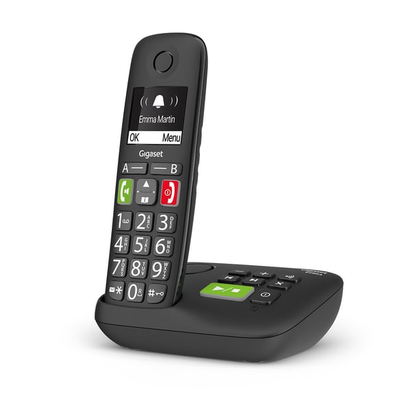 Gigaset E290A Analoginen/DECT-puhelin Soittajan tunnistus Musta