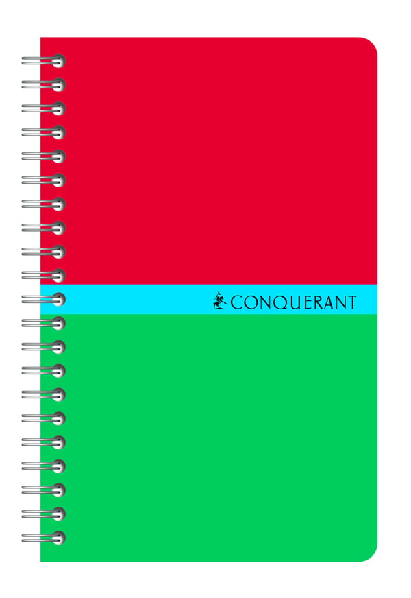 Conquerant 100104900 blok og notesblok 100 ark Forskellige farver