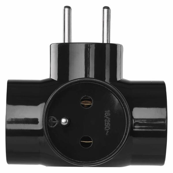 Pikkukuva 5 / 6: Emos P0030 pistorasia-adapteri Musta