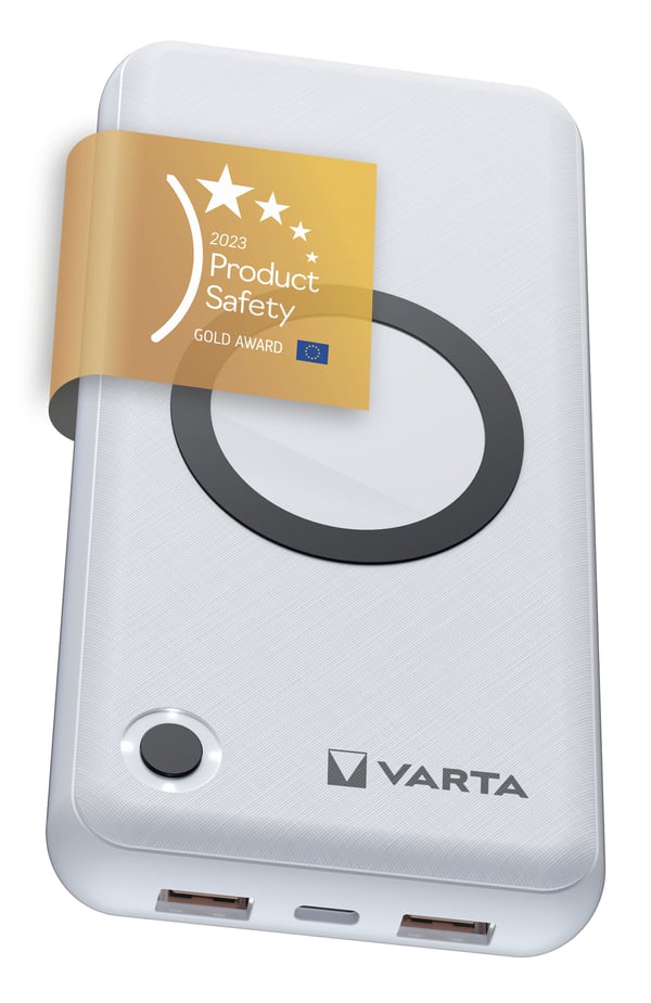 Miniatyrbillede 3 af 6: Varta 57909 101 111 powerbank Lithium polymer (LiPo) 20000 mAh Trådløs opladning Hvid