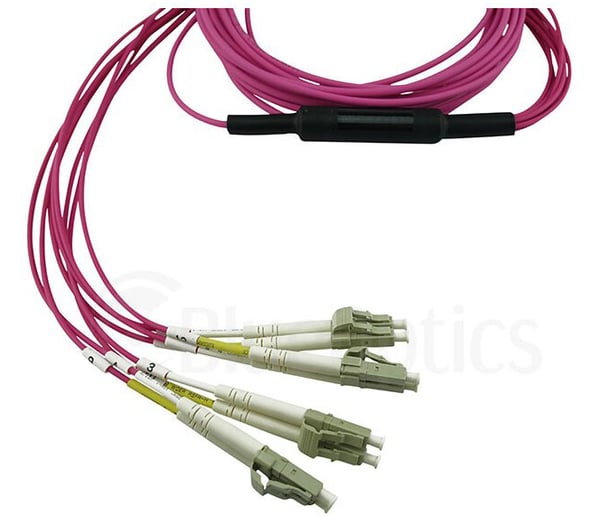 Miniatyrbild 4 av 9: BlueOptics EMC CBL-MPO12-4LC-OM4-7M InfiniBand och fiberoptisk kabel 7,5 m MPO/UPC 4x LC Duplex/UPC Rosa