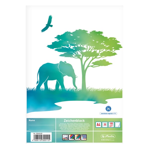 Herlitz GREENline Elefant Kunstpapirpude 20 ark