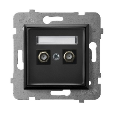 Ospel GPA-2UF/m/33 stikkontakt Sort Ospel GPA-2UF/m/33 stikkontakt Sort
