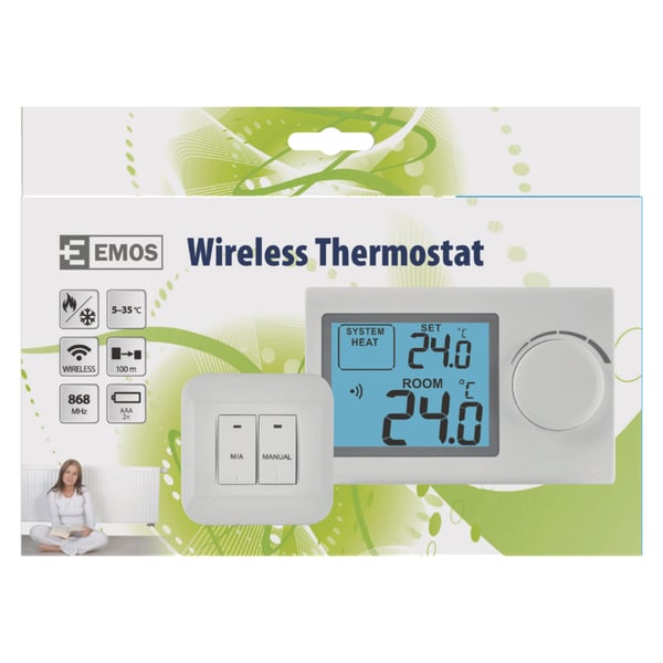 Emos P5614 termostaatti Valkoinen
