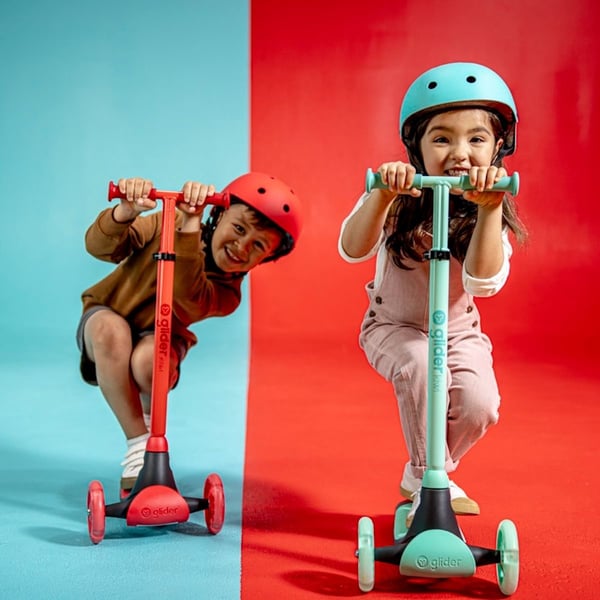 Miniatyrbillede 4 af 8: Yvolution Y Glider Kiwi Børn Kickbike scooter Rød
