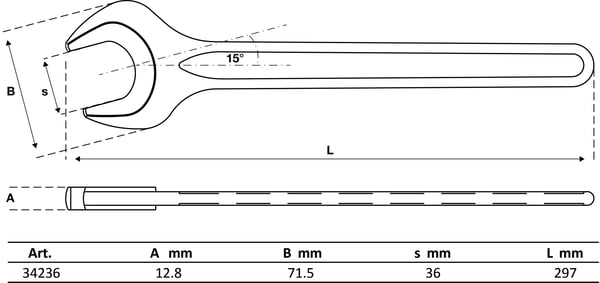 Miniatyrbild 2 av 4: BGS technic Single Open End Spanner