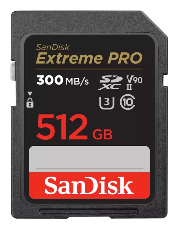 SanDisk Extreme PRO 512 GB SDXC UHS-II Klass 10 SanDisk Extreme PRO 512 GB SDXC UHS-II Klass 10
