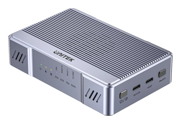 Unitek kabinet 2x M.2 20 Gb/s RAID0, RAID1 + kloning