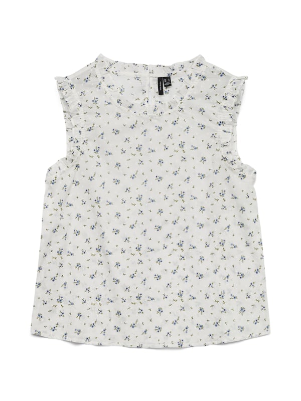 Vero Moda 5715829002191 skjorte & top Top (tøj) Rund halsudskæring Ærmeløs Bomuld