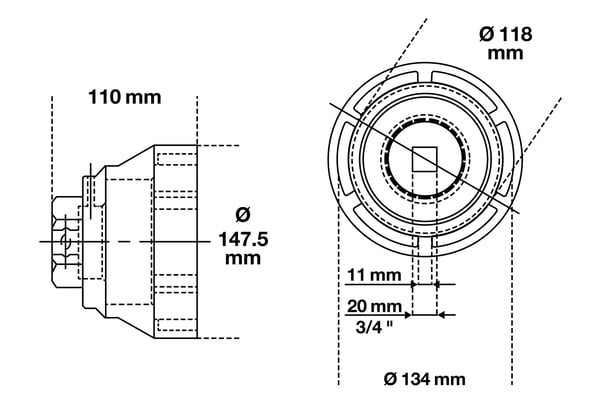 Miniatyrbild 4 av 4: BGS technic Groove Nut Socket