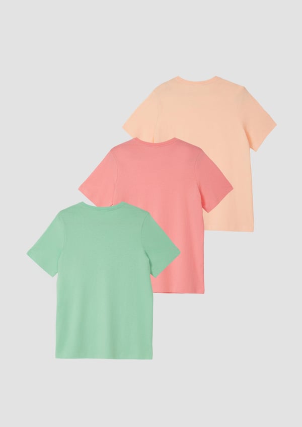 Miniatyrbillede 2 af 3: s.Oliver 2179522.7269.164 skjorte & top T-shirt Rund halsudskæring Kort ærme Bomuld, Elastin, Viskose