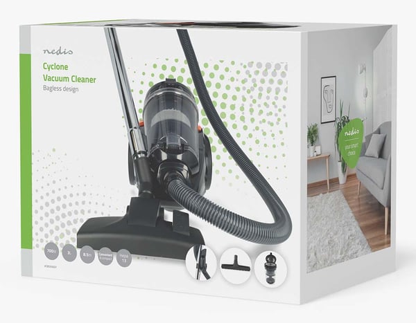 Nedis VCBS250GY støvsuger 3 L Dry 700 W Poseløs