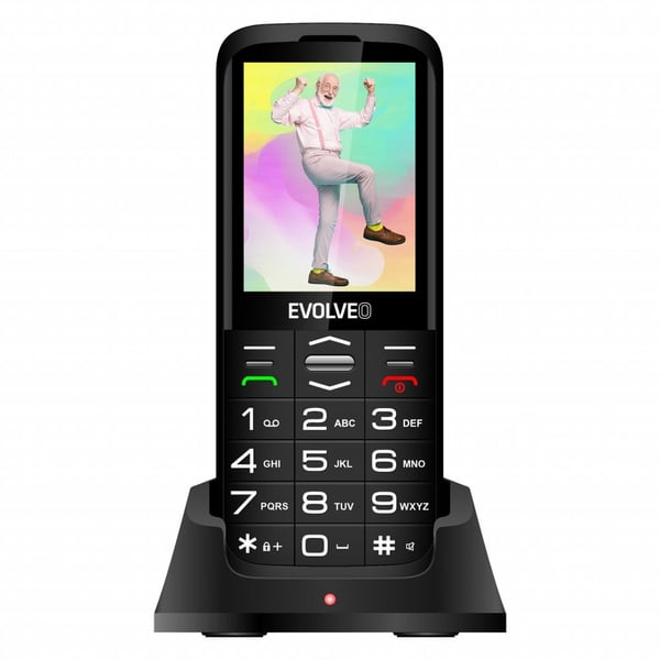 Evolveo EasyPhone 8595683203531 mobiltelefoner 7,11 cm (2.8") 113 g Svart Seniortelefon