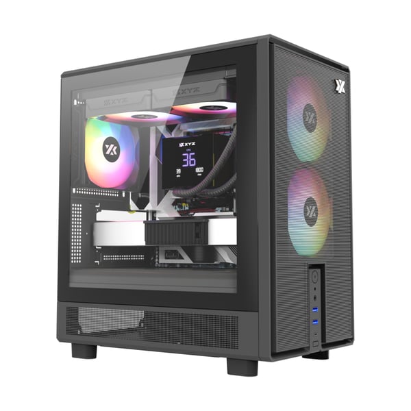 Pikkukuva 7 / 11: XYZ X-CS-ATOM-B tietokonekotelo Micro Tower Musta