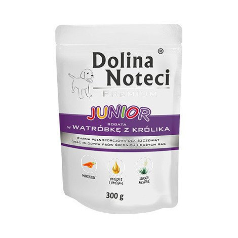 Dolina Noteci 5902921301189 fugtig mad til hund Lever, Kanin Junior 300 g