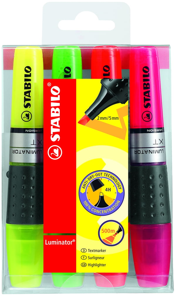 STABILO luminator speedmarker 4 stk Flere