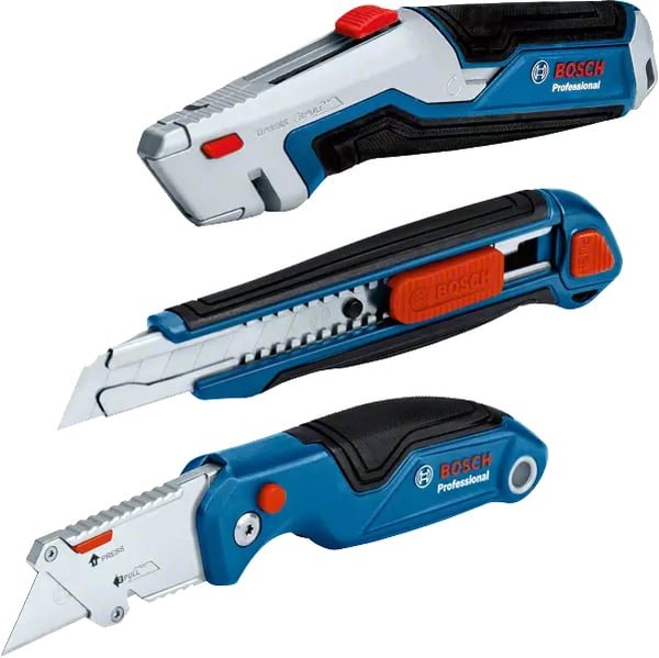 Bosch 1 600 A02 7M4 hobbykniv Blå, Rustfrit stål Foldekniv