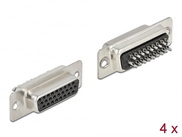 DeLOCK 66717 kabelsamler D-Sub HD 26 pin Sort, Sølv DeLOCK 66717 kabelsamler D-Sub HD 26 pin Sort, Sølv
