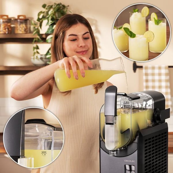 Cecotec A01_EU01_109564 fremstiller af frossen dessert Slushmaskine 220 W Sort